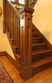 Arts Crafts Newel Post Heussner Residence Craftsman Staircase Staircase Design Craftsman House
