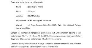 Maybe you would like to learn more about one of these? Contoh Surat Permohonan Cuti Untuk Menikah Docx Google Drive