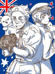 Australia And New Zealand Love Their Looks But I Somehow Feel Like I Ve Already Pinned This Before Neh P Hetalia Hetalia Australia Anime