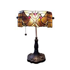 Amora Lighting 13 In Multi Colored Tiffany Style Banker Table Lamp Am339tl10 The Home Depot