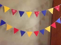 Guirnalda De Colores Amarillo Azul Y Rojo Para Fiesta Tematica Colombiana Fiestatemati Decoracion Inicial Independencia De Colombia Dia De La Independencia