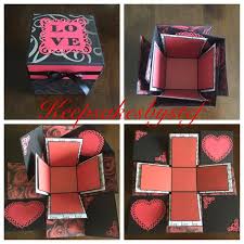Love Heart Explosion Box Love Exploding Box Explosion Box Card Photo Album Box Black Red And Wh Explosion Box Exploding Boxes Exploding Box Card