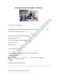 Should an efficient american secretary, for example, know several … My Mad Fat Diary Season One Episode 1 Esl Worksheet By Idoiamartinez