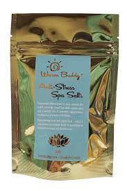 .oil, sweet almond oil, and argan oil, while the arnica combined with a unique blend of terpenes and essential oils promotes deep body relaxation. Travel Size Anti Stress Spa Salts 4oz