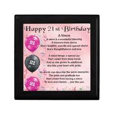 21st Birthday Poem For Niece Niece Poem 21st Birthday Jewelry Box Zazzle Com In 2020 18th Birthday Gifts Birthday Keepsakes Daughter Poems