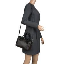 Coach mini bennett satchel black leather / what's fit? Coach Brown Black Signature Canvas Mini Bennett Satchel Coach Tlc