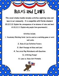 Primary Rules And Laws Activity Bundle Rules And Laws Elementary Social Studies Lessons Social Studies Elementary
