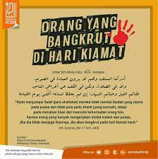 Orang Yang Bangkrut Di Hari Kiamat Quran Kutipan Islam