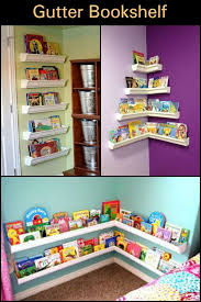 Diy Gutter Bookshelf Wall Bookshelves Kids Bookshelves Kids Kids Room Bookshelves