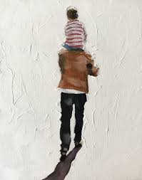 Father And Son Painting Father Son Art Father Print Shoulder Ride Father And Son Art Print From Original Paint Father Art Art Print Gifts Father And Son