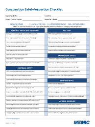 A designated person should inspect hoists before their initial use and on regular intervals to verify compliance with asme/ansi b30.16. Construction Safety Inspection Checklist Pdf Personal Protective Equipment Safety