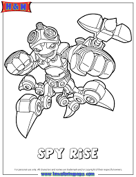 In super spy ryan, ryan is transported into an animated virtual world where he and his friends must become the ultimate super spies. Skylander Coloring Pages Of Spy Rise Coloring Home