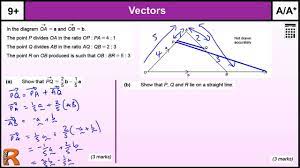 Vectors Proving Points On The Same Line Co Linear Gcse Maths Revision Gcse Math Gcse Maths Revision Aqa Gcse Maths