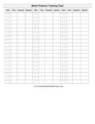 Blood Pressure Tracking Chart Medical Form Blood Pressure