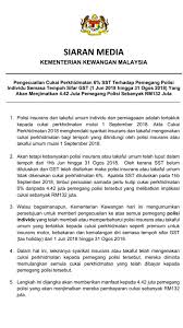 Bagi maksud akta ini, seorang pegawai kanan cukai perkhidmatan hendaklah mempunyai segala kuasa seorang pegawai polis yang apa jua pun pangkatnya sebagaimana Ministry Of Finance On Twitter Kementerian Kewangan Mengumumkan Pengecualian Cukai Sst Ke Atas Semua Pemegang Polisi Individu Yang Telah Membeli Atau Memperbaharui Polisi Insurans Atau Takaful Semasa Tempoh Sifar Gst Dari 1