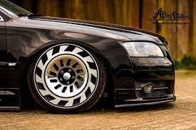 Audi A8 D3 Certainly Looks Different With Custom Wheels Air Suspension Carscoops Car Wheels Rims Car Wheels Custom Wheels