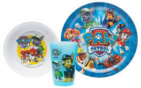 A Complete Mealtime Set With Paw Patrol Kids Dinnerware Paw Patrol Plates Kids Dinnerware Set