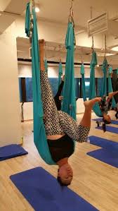 Pardon The Unglam Stomach Almost Shoulder Stand Stag The Straight Leg In The Air Is Supposed To Be A Bit To The Back To O Aerial Fitness Aerial Yoga Air Yoga