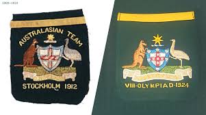 1912 1924 Left Uniform Detail The Australasian Combined Australian And New Zealand Olympic Team 1912 Reusable Tote Bags Olympic Team Tote Bag
