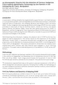 Ettevõttega saate ühendust numbril (248). An Ethnographic Enquiry Into The Adoption Of Contour Hedgerow Intercropping Agroforestry Technology By The Farmers In The Chittagong Hills Tracts Bangladesh Himaldoc
