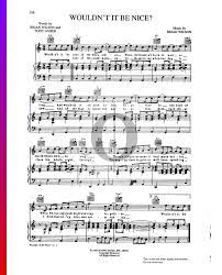 I can remember hearing it as a child in a very snowy cleveland winter, and wishing i could go to california where it's always nice. Wouldn T It Be Nice Noten Klavier Gesang Gitarre Pdf Download Streamen Oktav