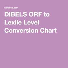 Dibels Orf To Lexile Level Conversion Chart Guided Reading