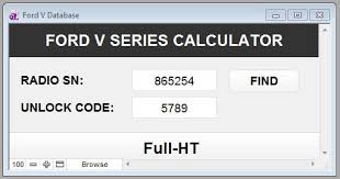 · press and hold buttons 1 & 6 together. Ford V Series Radio Code Calculator Mhh Auto Page 1