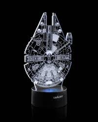 Ubikort 3d Illusion Night Light Millennium Falcon Table Lamp Great Birthday Gift For Kids Bedroom Decor Star Wars Fans Upgrade Version Star Wars Fans Geeky Gift Great Birthday Gifts