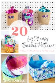 These storage pods are quick and easy to make and are perfect for organizing all your small items. 20 Free Basket Patterns That Are Fast And Easy Sewing For Days Sewcanshe Free Sewing Patterns Tutorials