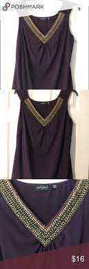 Tempted Purple Gathered Sleeveless Top This Top Has Only Been Worn Once The Sleeves Are Sleeveless But Gather Lightly Clothes Design Tank Top Fashion Fashion