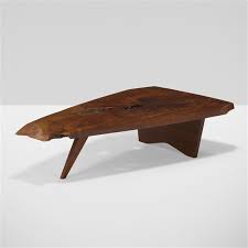 Our coffee table base designs are primarily determined by a careful sensitivity to the size and shape of the plank selected. George Nakashima Slab Coffee Table 1963 Mutualart