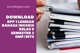 Check spelling or type a new query. Rpp 1 Lembar Bahasa Inggris Kelas 9 Semester 2 Revisi 2020