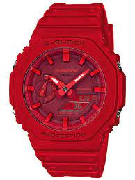 Some models count with bluetooth connected technology and atomic timekeeping. Casio Ga 2100 4aer G Shock Ana Digi Men S Watch Red
