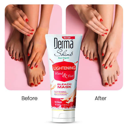 Our Hand and Feet Lightening Bleach Mask cleans your skin thoroughly giving  it a fresh lightened effect with a soft texture. . Hydrated & Radiant  Looking in 15-20mins. How to Use:👇🏻 Clean