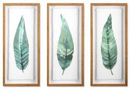 We'll show you how to apply gold leaf adhesive. Set Of 3 28 X12 Framed Leaves Decorative Wall Art White Threshold Framed Leaves Wall Art Decor Green Wall Decor