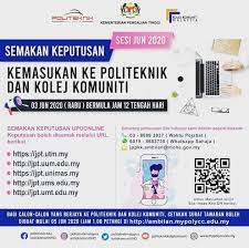 Pada hari ini, ramai yang ke sini untuk semak keputusan upu. Semakan Keputusan Kemasukan Politeknik Hulu Terengganu Facebook