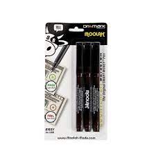 Money marker pen to verify the paper material, and 365nm uv light to check uv symbols. 3pk Counterfeit Money Detector Pen Moolah Target
