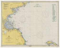 Massachusetts Bay 1945 Nautical Map 80000 Ac Reprint Shipwrecks Chart 1207