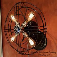 Not sure how to finish a curated gallery wall? Steampunk 1940 S General Electric Wall Fan Lamp Wall Sconce Light