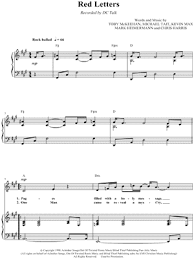 Use a question mark (?) or a dot (.) for unknown letters. Dc Talk Red Letters Sheet Music In A Major Transposable Download Print Sku Mn0051180
