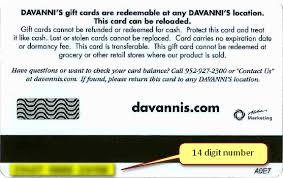 What's on my card website or the site means www.whatsonmycard.com and includes any pages under the domain name whatsonmycard.com. Gift Card Balance Davanni S Pizza Hot Hoagies