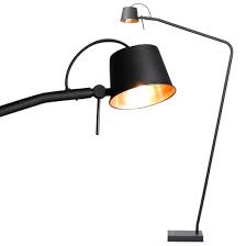 Lese Stehlampe Matt Schwarz Und Kupfer Bliss Casa Lumi