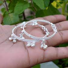 Baby Silver Payal Baby Balle Balls Anklet Size 6 7 Etsy Anklet Silver Anklets Silver Ankle Bracelet
