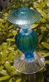 Lady Of The Garden Vintage Glass Totem Glass Garden Art Garden Art Projects Glass Plate Flowers