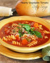 Hearty Vegetable Tomato Rotini Soup Melissassouthernstylekitchen Com Soup Recipes Food Garden Vegetable Soup