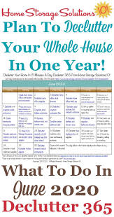 June Declutter Calendar 15 Minute Daily Missions For Month In 2020 Declutter Home Storage Solutions Storage Solutions