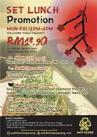 A place for us to rewards ourselves. Sushi Kitchen Set Lunch Promotion Sushi Kitchen Kl Branch Kota Damansara Facebook