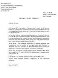 Qui aura cinq ans le 17 octobre prochain, je vous adresse cette candidature en vue de son inscription dans votre école primaire en septembre 2011. Lettre De Motivation Lycee Redoublement Terminale A Voir