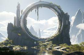 Planta de viagens que abre portais dimensionais | imagem Premium gerada com  IA