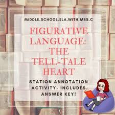The Tell Tale Heart By Poe Figurative Language Station Annotation Activity High School Reading The Tell Tale Heart Figurative Language